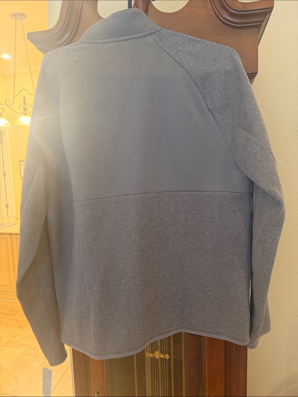 NWT Van Heusen Full Zip Fleece Jacket Mock Neck M Gray - Picture 7 of 8